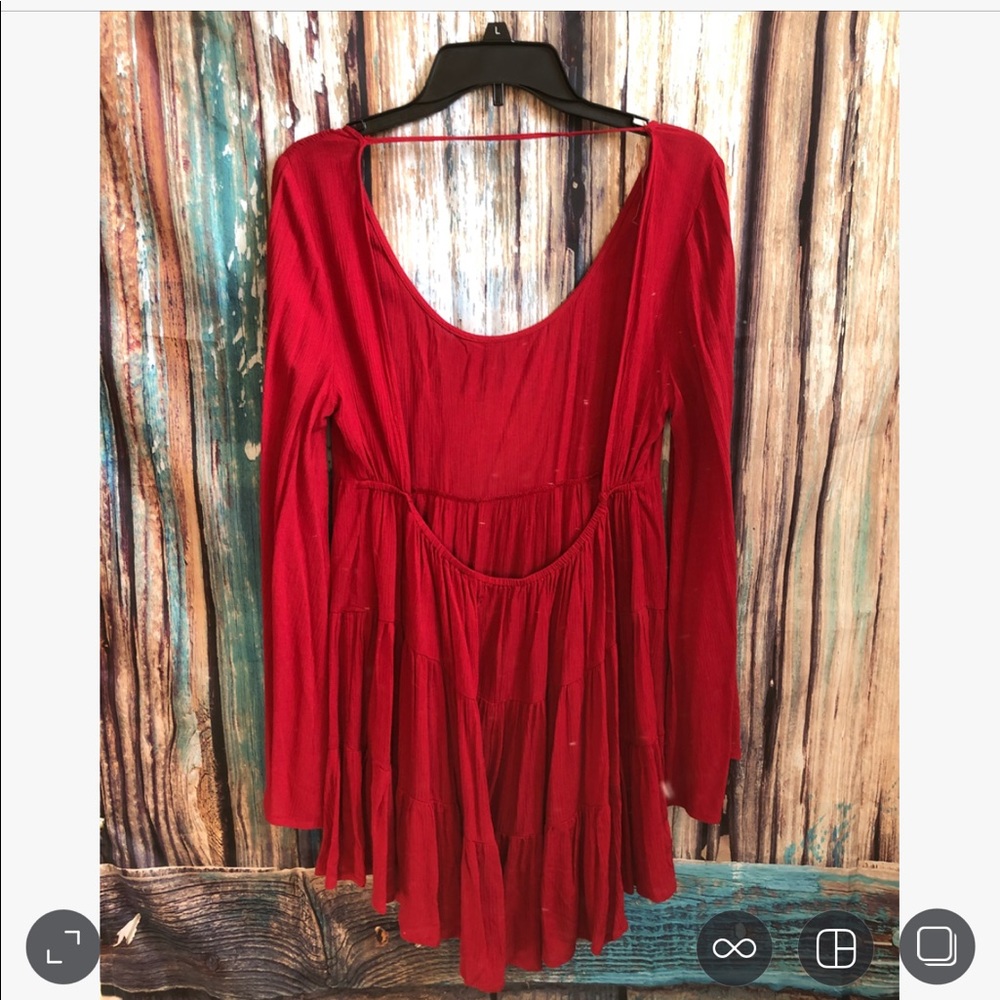 Red peasant dress